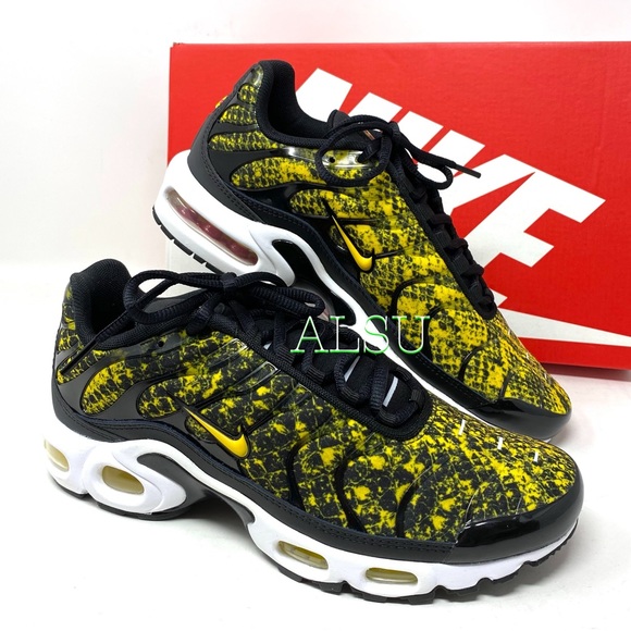 Nike Air Max Plus Black Speed Yellow Women Sneaker - Picture 7 of 10